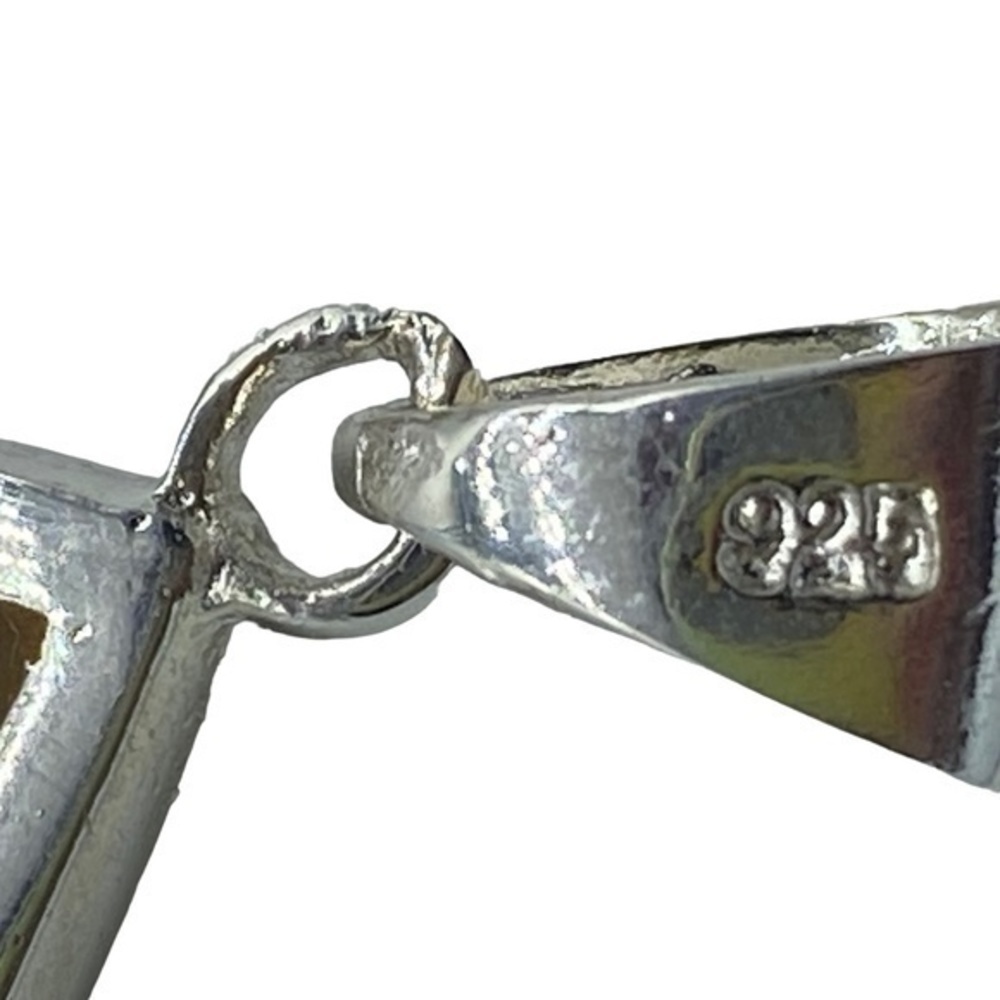 Mexican Agate Gemstone Sterling Silver 925 Pendant 2in - Picture 3 of 5